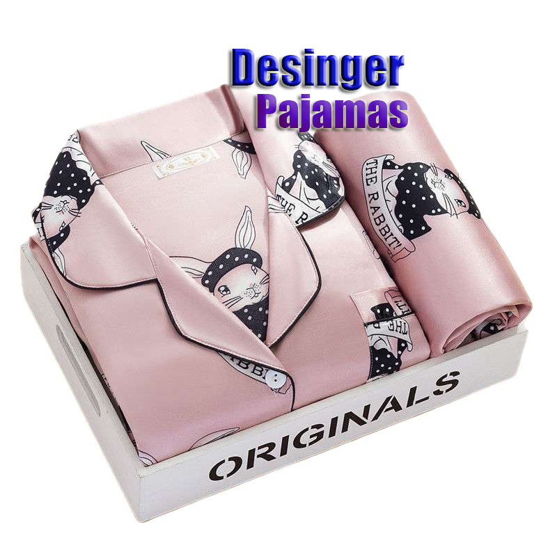Night Dresses Girls Sleepwear Two Piece Wholesale Pajama Set Satin Silk Pajamas Designers Pyjamas Dress Pajama For Women 