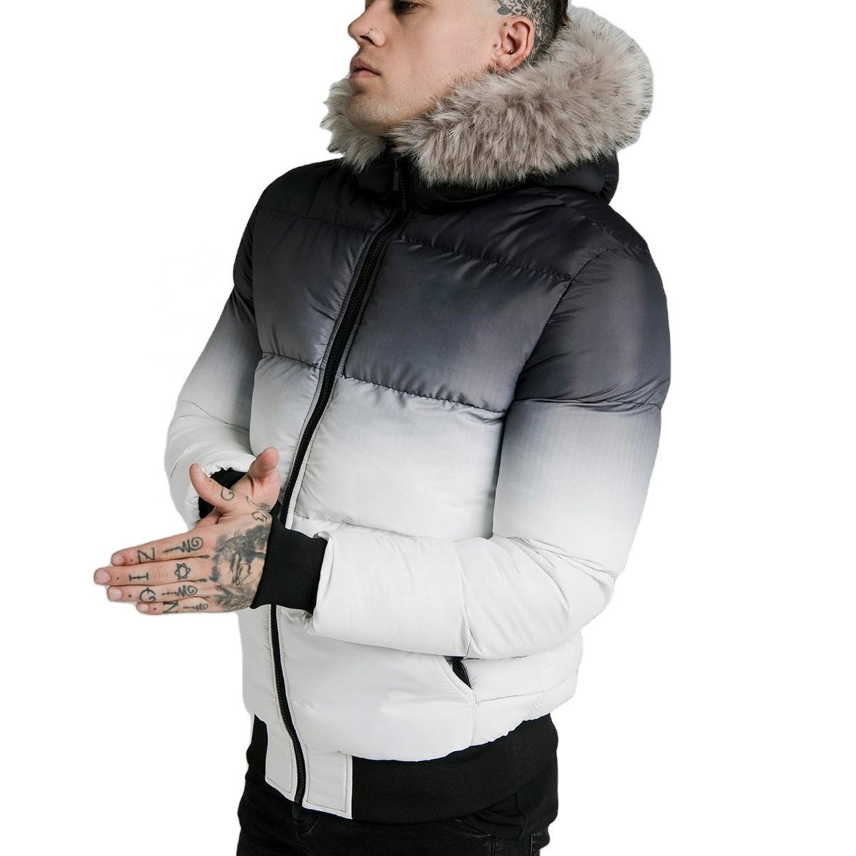 Wholesale Fashion Winter Customized Design Man Warm Zipper Bubble Puffer Jackets Men's For Puffer Jackets 