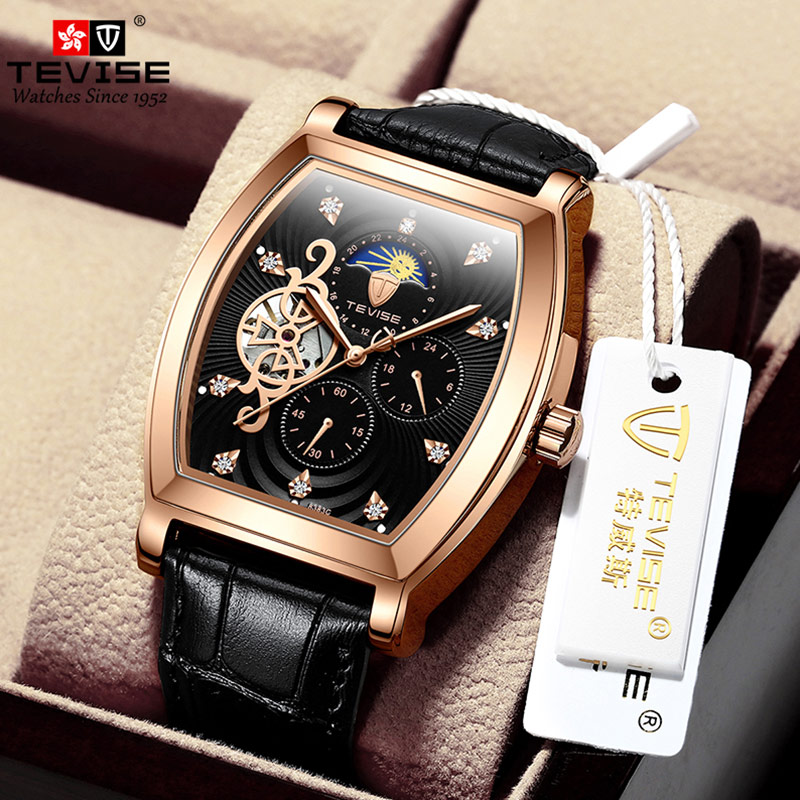 5a Tevise Watches Women Wrist Luxury Diamond Watches Men Luxury Watch Box Relojes Ro Christmas Gifts 