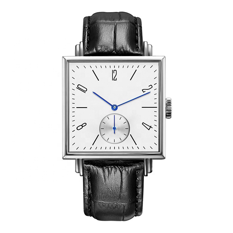 Leather Luxury Watch Men Square Case Sports Wristwatch Watches And Bracelets 