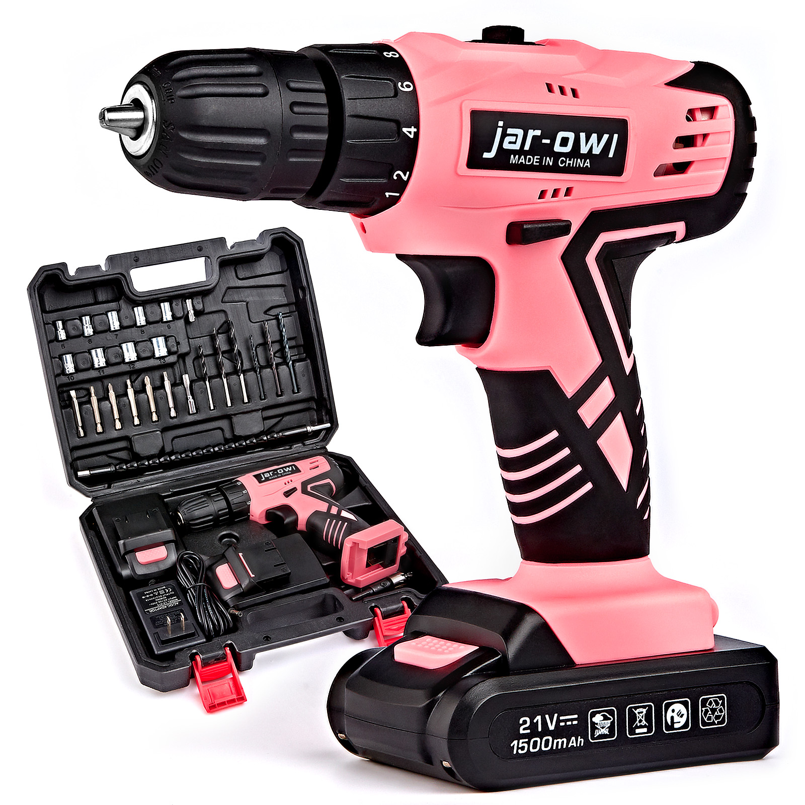 Electric Screwdriver 21v Power Drills Combo Kit Tools Impact Cordless Drill Power Tool Set Box Factory Oem 26pcs Bit Battery 