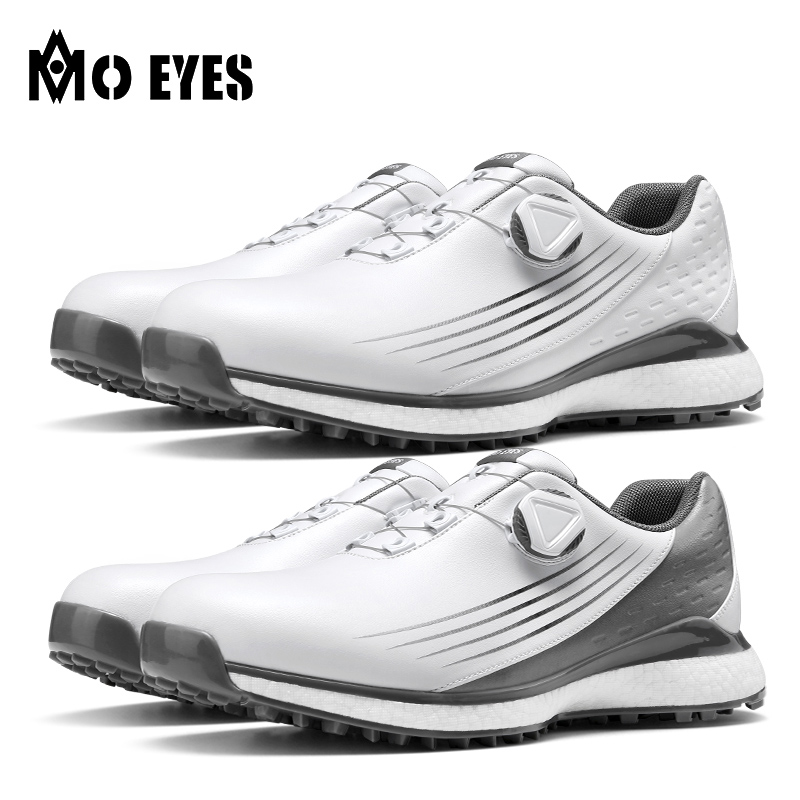 Mo Eyes M22xz01 Men Sports Golf Shoes Custom Logo Knob Laces Waterproof Anti-skid Mens Golf Shoes 