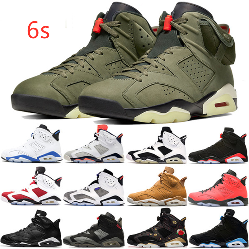 1: 1 High Quality Aj 6 Retro Basketball Shoes For Men Women High Sport Sneakers Aj6 Carmine Basketball Style Shoes 
