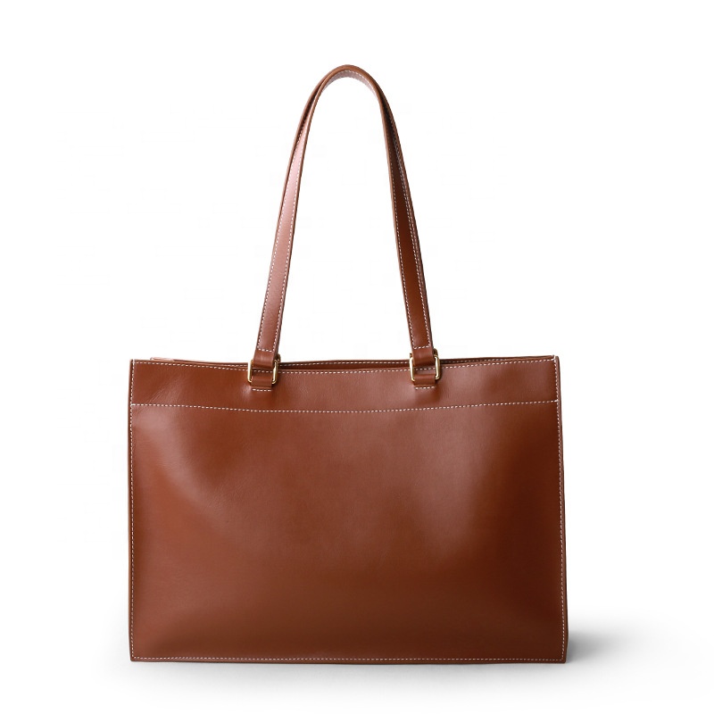 Women Handbag 2021 New Custom Laptop Briefcase Lady Top Handle Bag Female Genuine Leather Tote College Student Girls Large Bag 