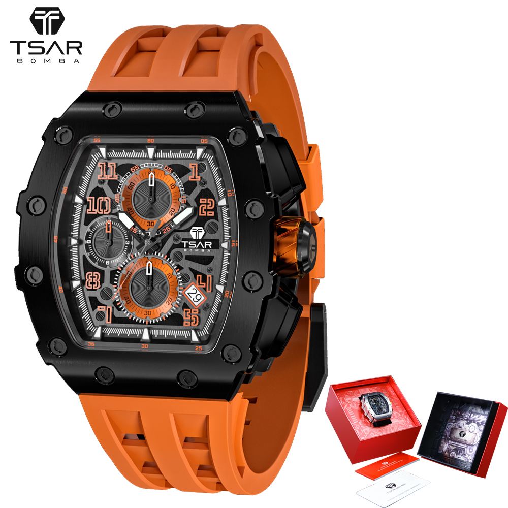 5atm Waterproof Fashion Luxury Sapphire Crystal Men's Wristwatch Quartz Watch For Men 