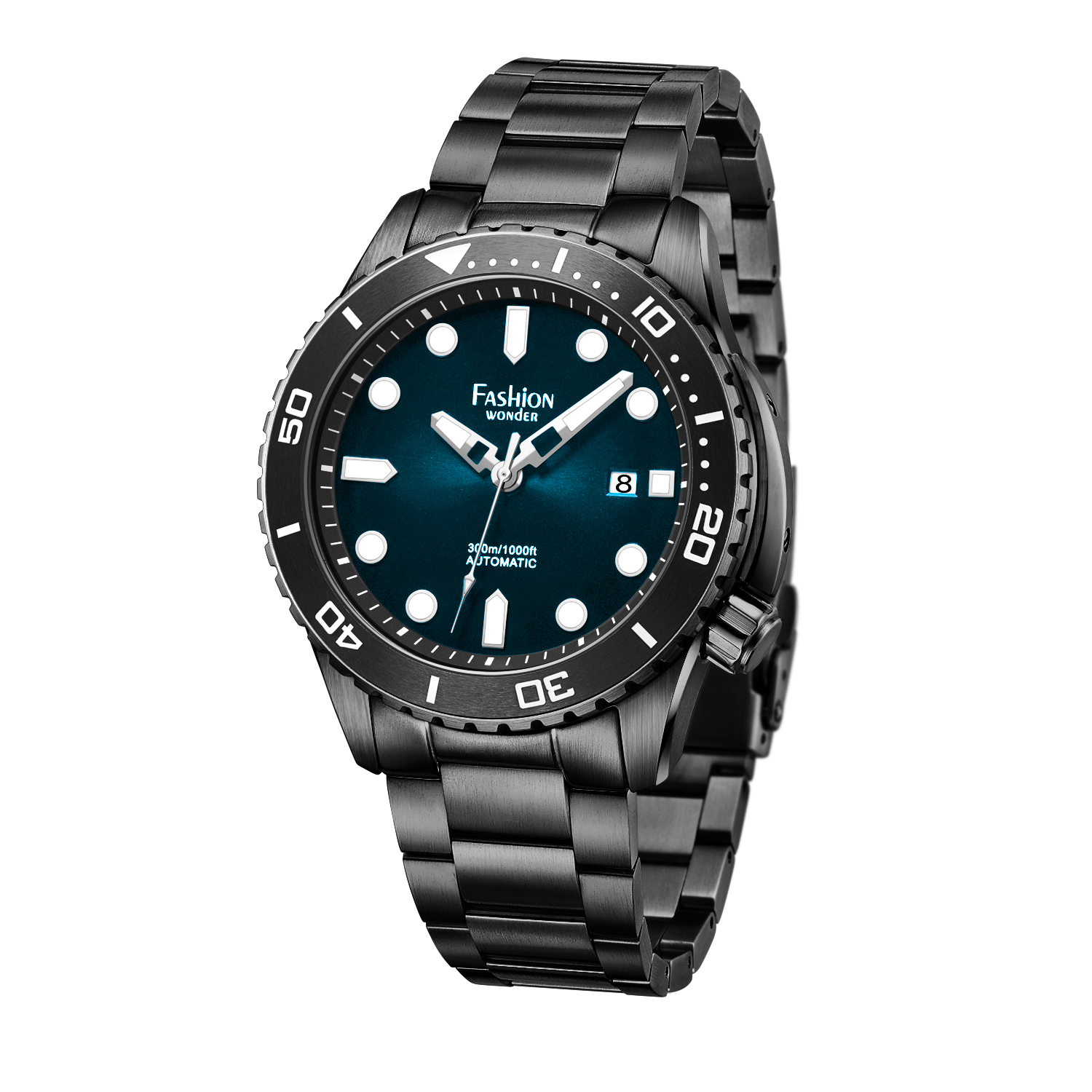 Wholesale Popular Sapphire Crystal Mechanical Men Watch Luxury Fashion Stainless Steel Dive Wrist Watches For Men 