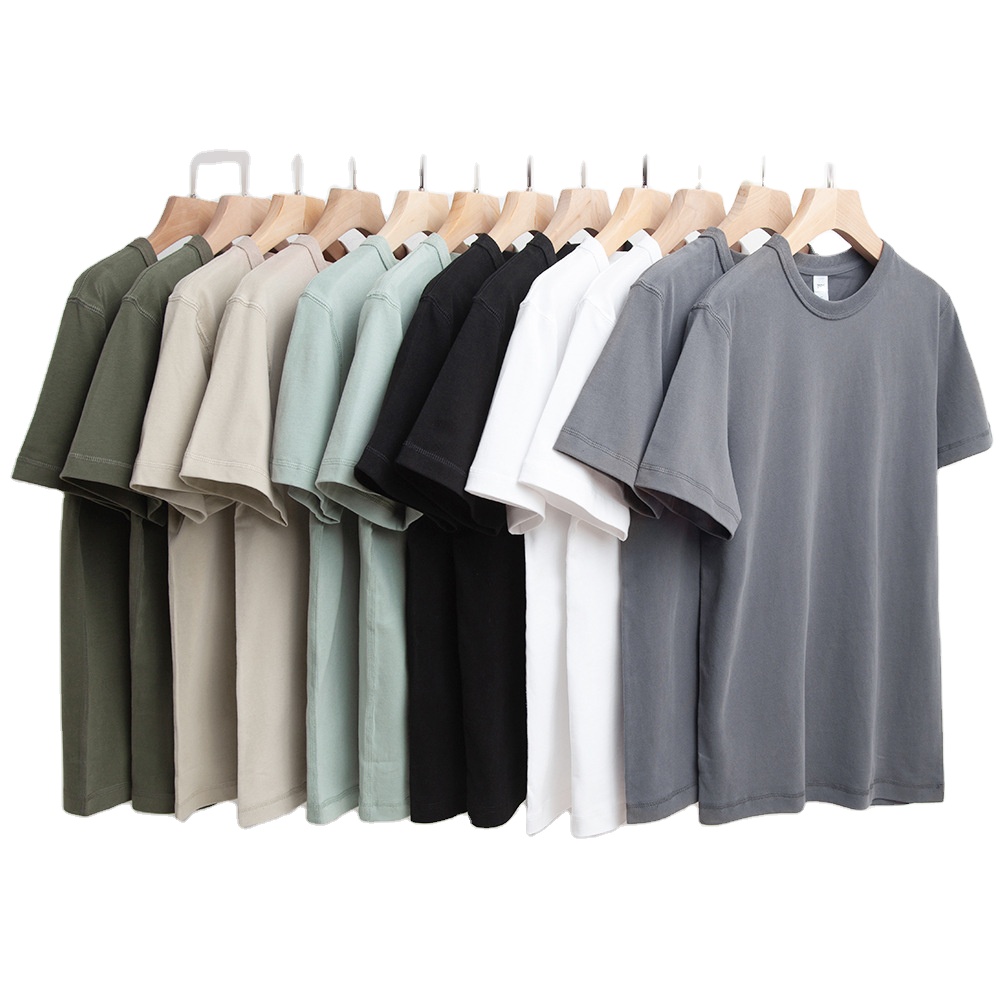 High Quality Custom Oversized Blank Men 100% Cotton Tshirt Print Vintage Organic Cotton T Shirts Wholesale 250g Heavy T Shirt 