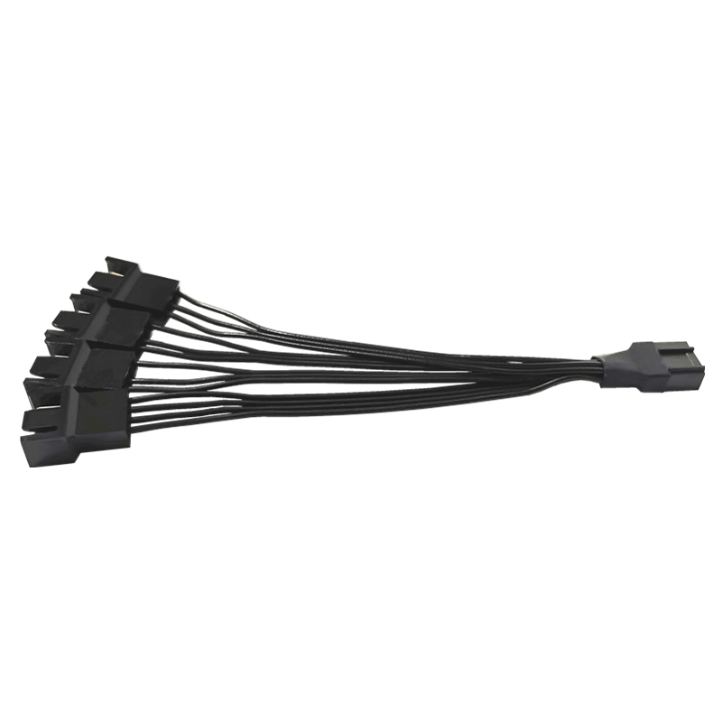 Computer Accessories 1 To 4 Pin Y Splitter Cable 4 Way Connecting Line Motherboard Cpu Cooler Pc Fan Extension Adapter Cable 