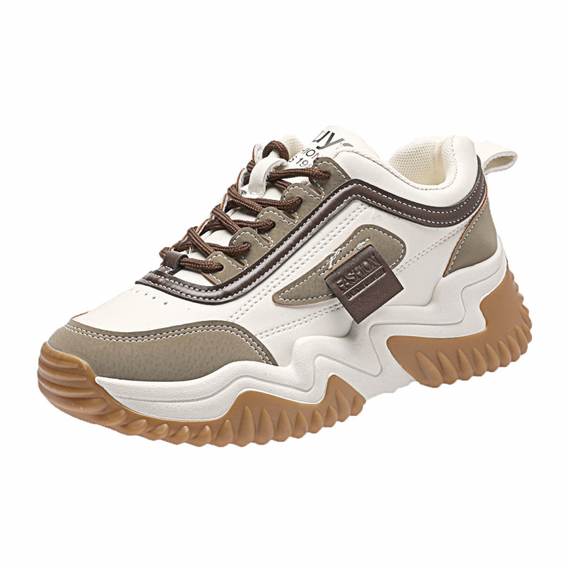 2025 PU Upper Flat Sneakers Lady Women's Gum Rubber Sole Hiking Trekking Mountain Shoes for Lady Girl