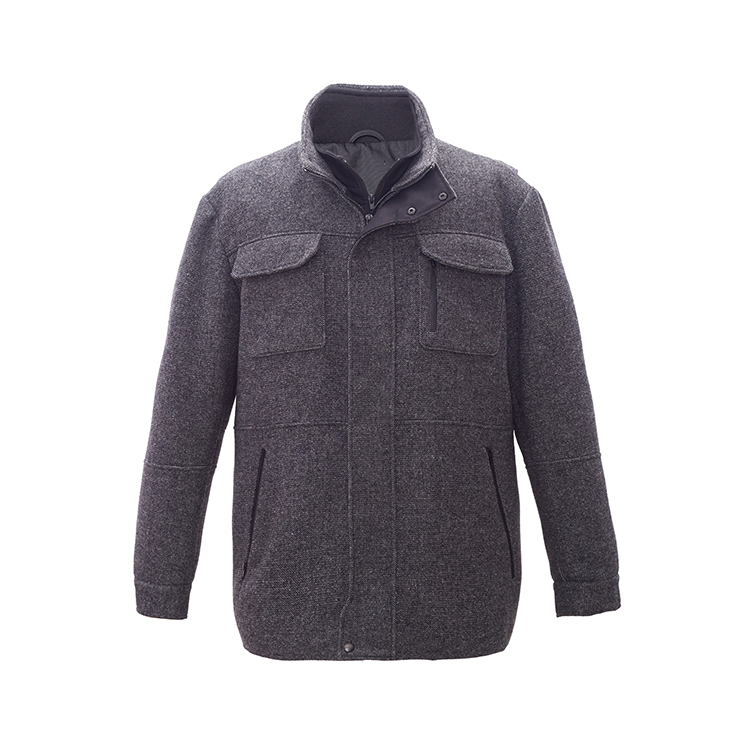 Waterproof Jackets Men's Warm Short Woolen Coat Quilted Lining Casual Jackets Cold Winter 