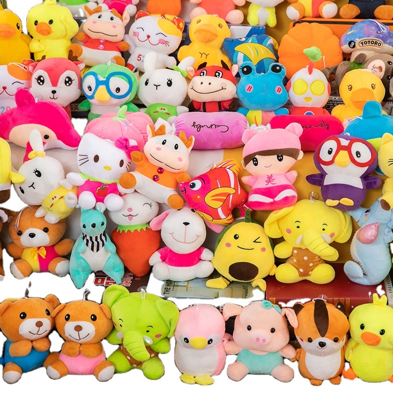 Factory Cheap Crane Machine 7" Plush Toy,Claw Machine Plush Doll Embroidery Animal Stuffed Peluche Toy For Vending Crane Machine 