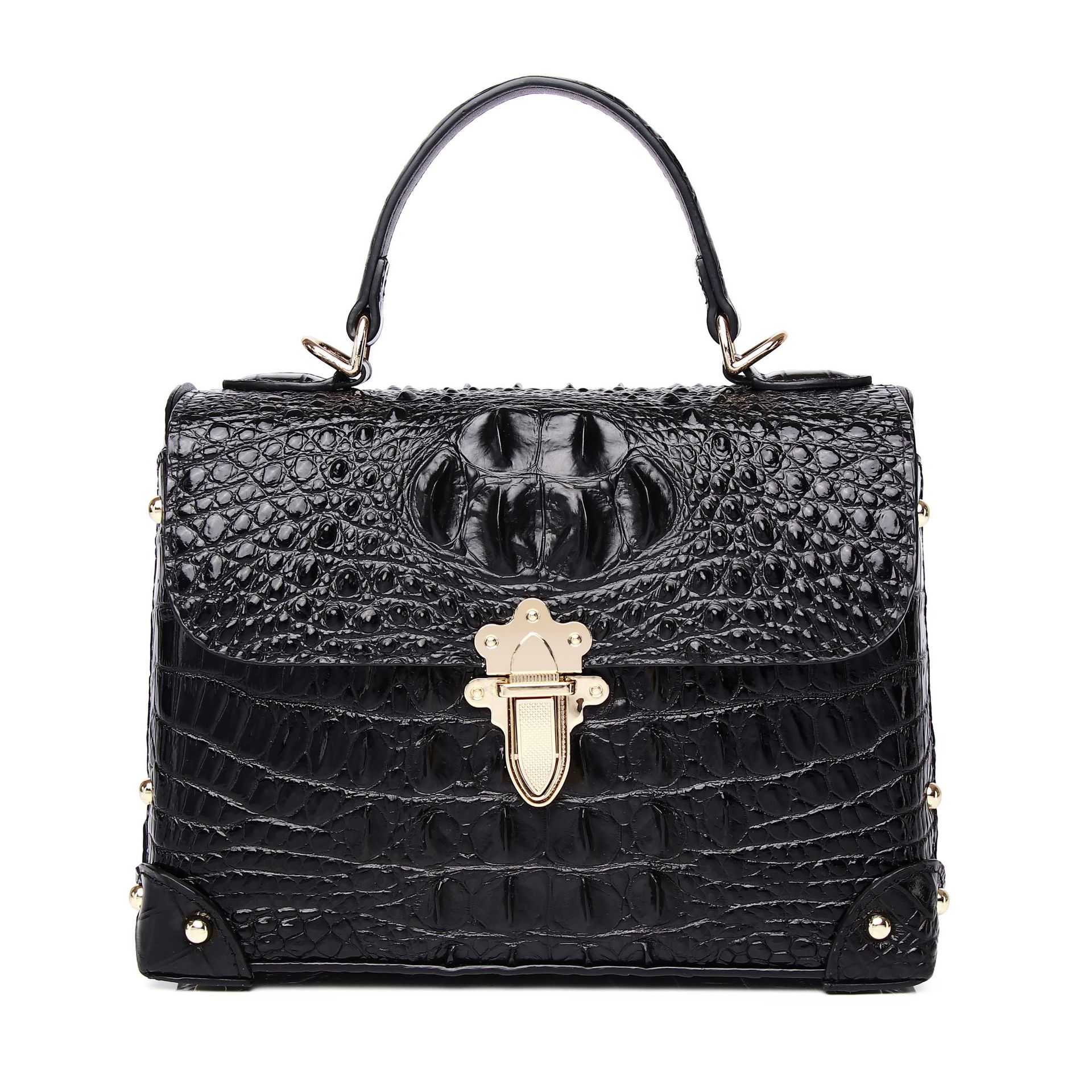 Westal Trend Crocodile Pattern Genuine Leather Women's Bag Ladies Handbags And Purses Top Handle Shoulder Handbags For Women 