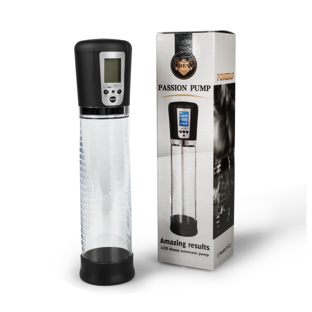 Best Seller Product Adult Product Usb Rechargeable Automatically Digital Display Penis Enlargement Vacuum Pump To The Bigger Man 