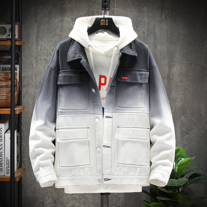Wholesale Mens Cotton Wash Coat Design Plus Size Fashionable Tie Die Denim Cold Winter Men's Jackets For Men 
