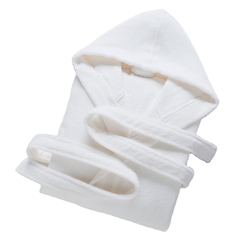 Men's Pajamas Nightgowns 5 Stars Hotel Pure Cotton Lengthen Luxury Variety Colors Hooded Bathrobe 