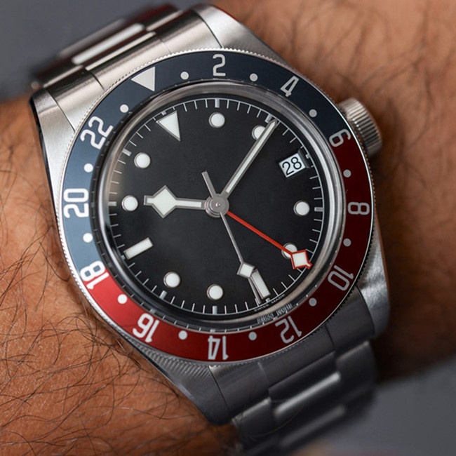Stainless Steel Bracelet Watch For Men Gmt Watch Automatic 