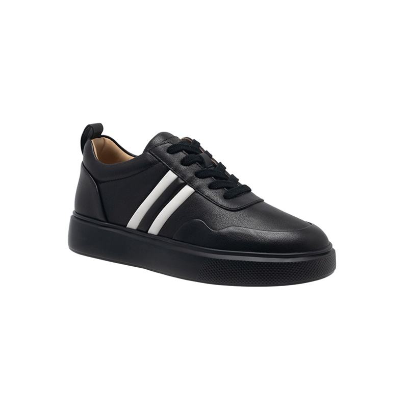 Fashion Trend Black Leather Walking Outdoor Man Casual Shoe Sport Shoes Luxury Sneakers For Men 