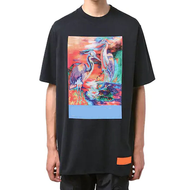 Oem High Quality Printed Cotton Plain Knit Men's T- Shirt 