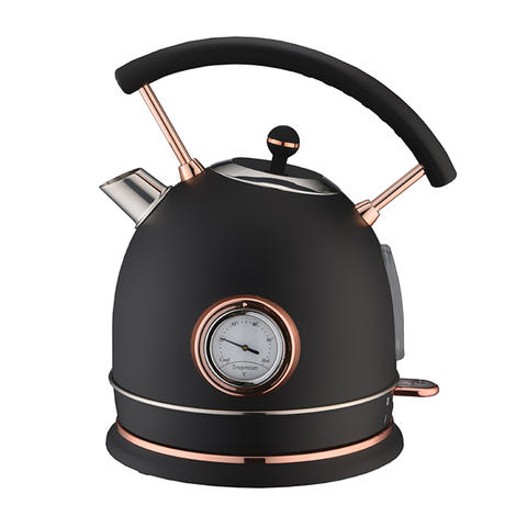 Evergreen 1.8l Home Appliance Portable Electric Kettle With Rotational Base/auto Shut-off,Stainless Steel Tea Water Kettle,Black 