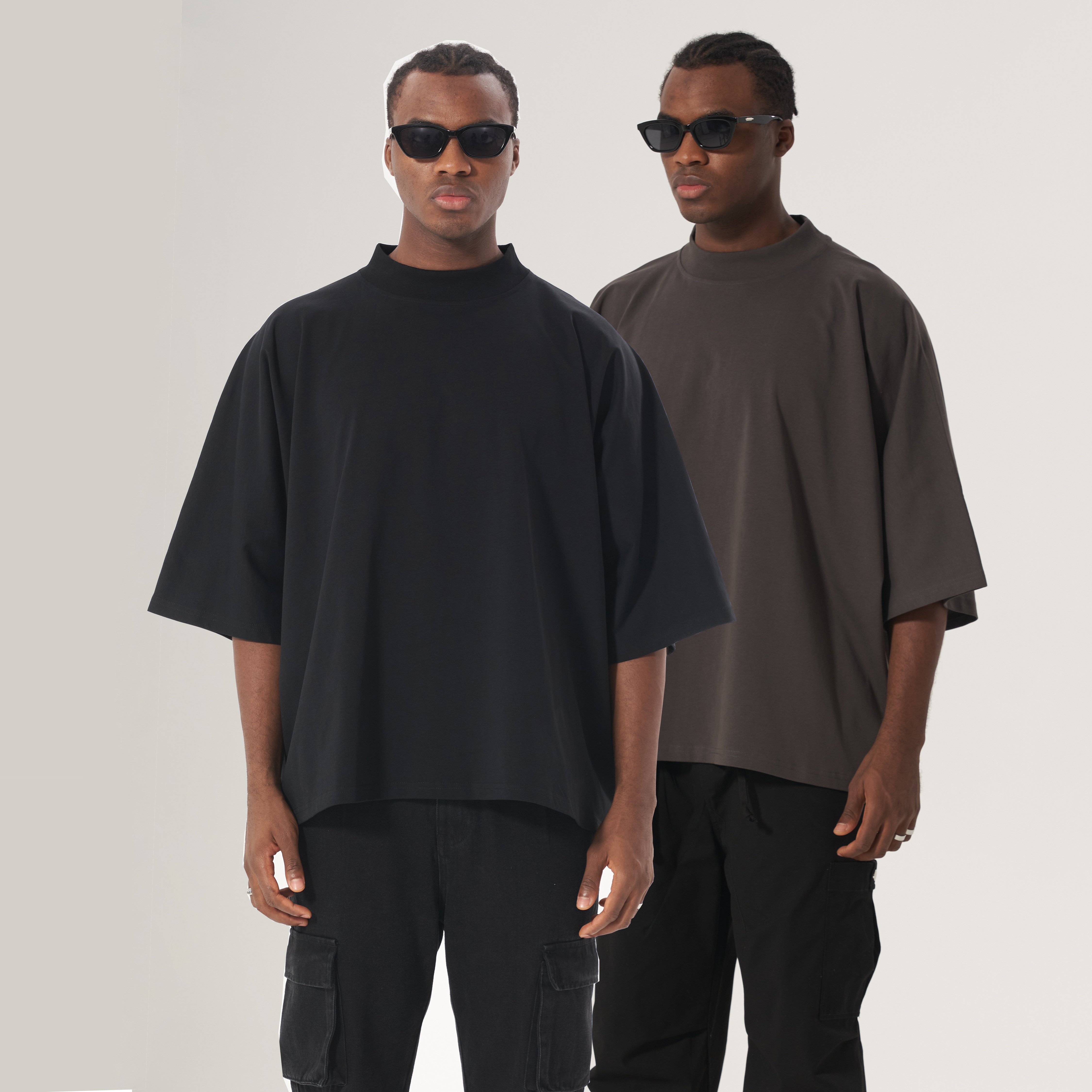 Rts 240gsm 300gsm 100% Cotton T Shirt Oversized Heavyweight Hip Hop Men Short Sleeve Boxy Fit T Shirt 