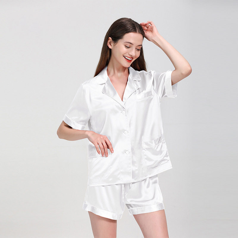 Custom Satin Sleep Wear China 100% Pure Silk Pyjamas Set Winter Women Silk Pajamas 