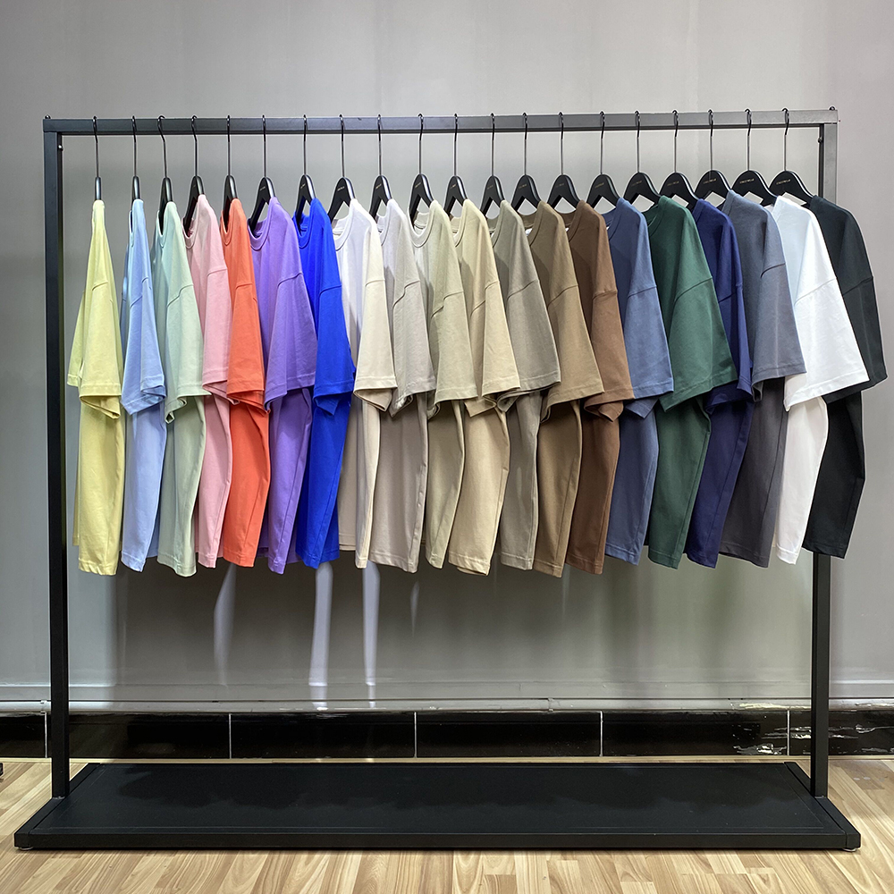 2023 Custom Summer 230gsm Blank Plain Solid 100% Cotton Oversized Men's T-shirts Wholesale 