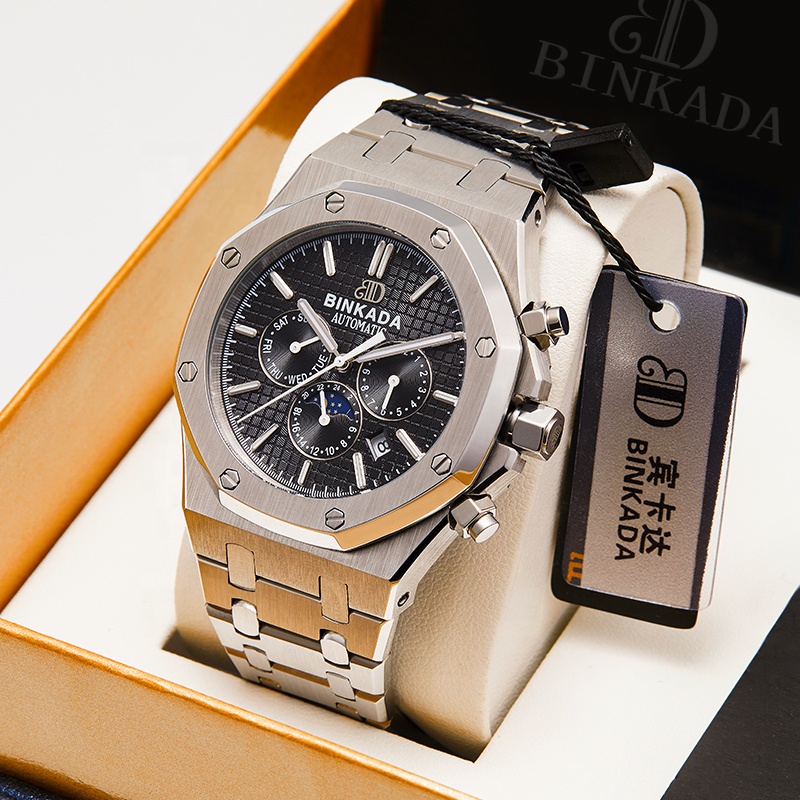 Custom Logo Oem Odm Wholesale Brand Automatic Mechanical Men Watch Multi-function Sport Luxury Fashion Other Wrist Design Watch 
