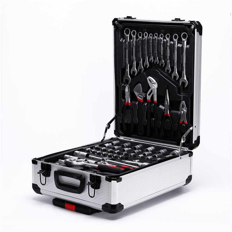 799 Pieces House Repair Kit Set With Rolling Wheels Aluminium Tool Chest Box General Household Tool Kit Mechanic Case