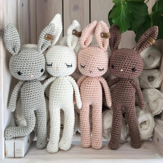 Wholesales Baby Crochet Sheep Amigurumi 100% Handmade Bunny Toys 