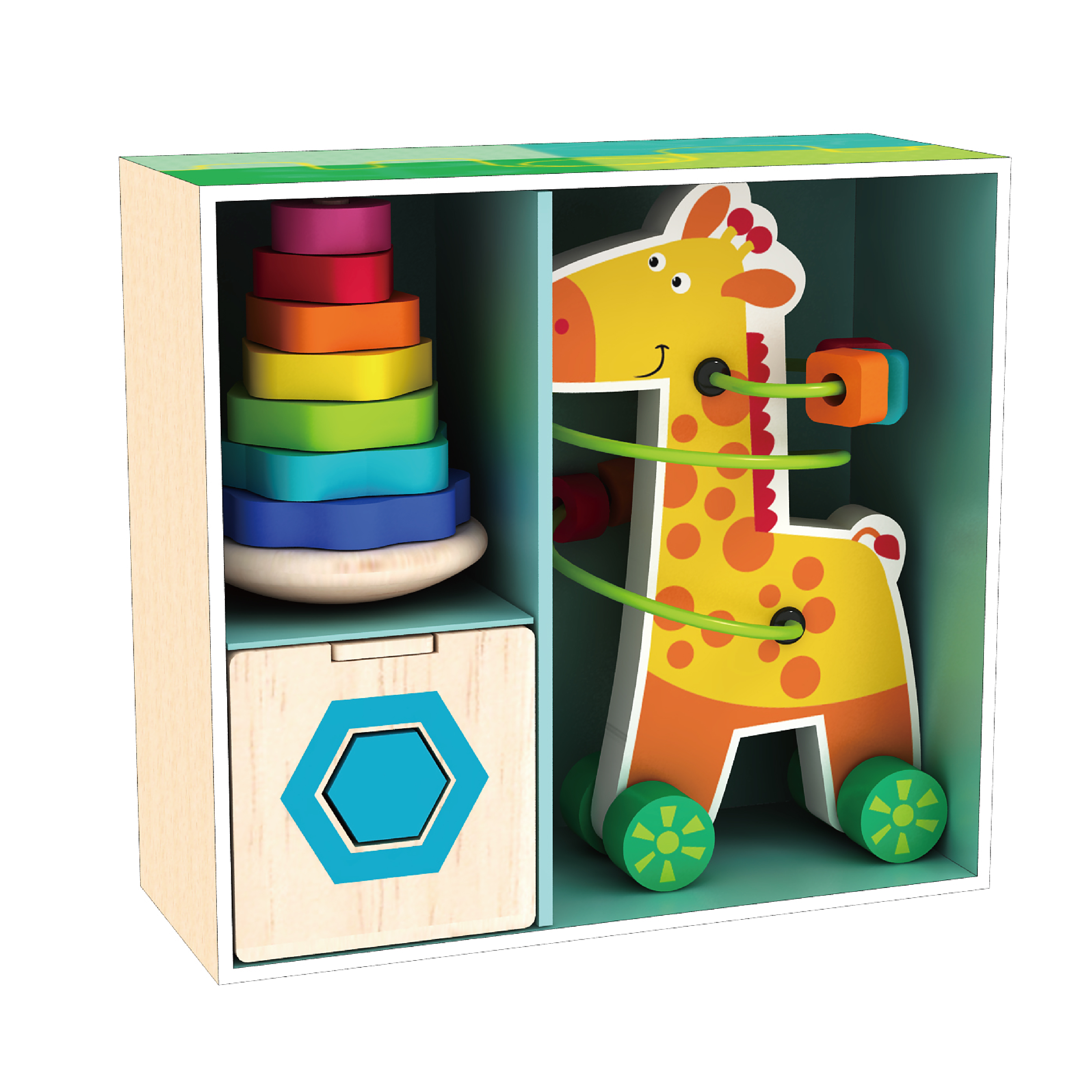 2022 Wooden Montessori Wooden Children's Toys Wholesale Gift Box Giraffe Toy Educational Toys For Kids 