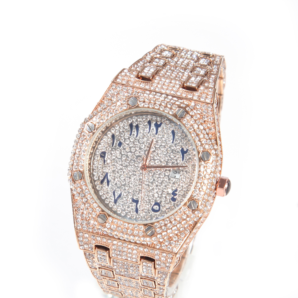 Thriving Gems Luxury Oem Odm Moissanite Diamond Brand Watch Men Hip Hop Diamond Watches 