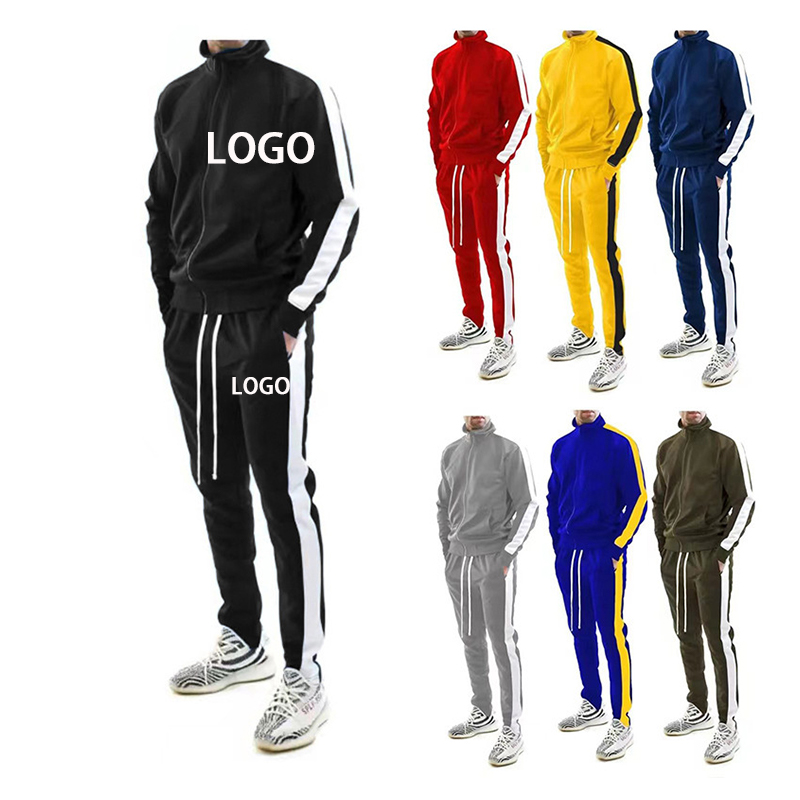 Autumn Fashion Men's Custom Logo Tracksuits Active Wear Set Plus Size Running Suits Men Sportswear 