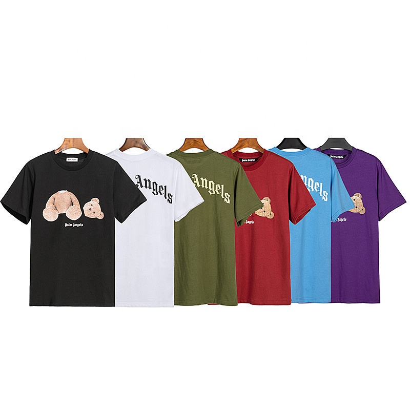 P8188 New Arrivals Fashion Design Summer Oversized T Shirt Casual Custom Cotton Men's T-shirts Teddy Bear Graphic T Shirts 