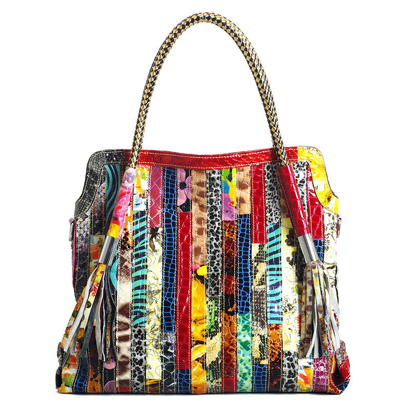 Hot Sale Fashion Designer Snakeskin Pu Leather Handbag Custom Handbags Women Ladies Shoulder Bag 