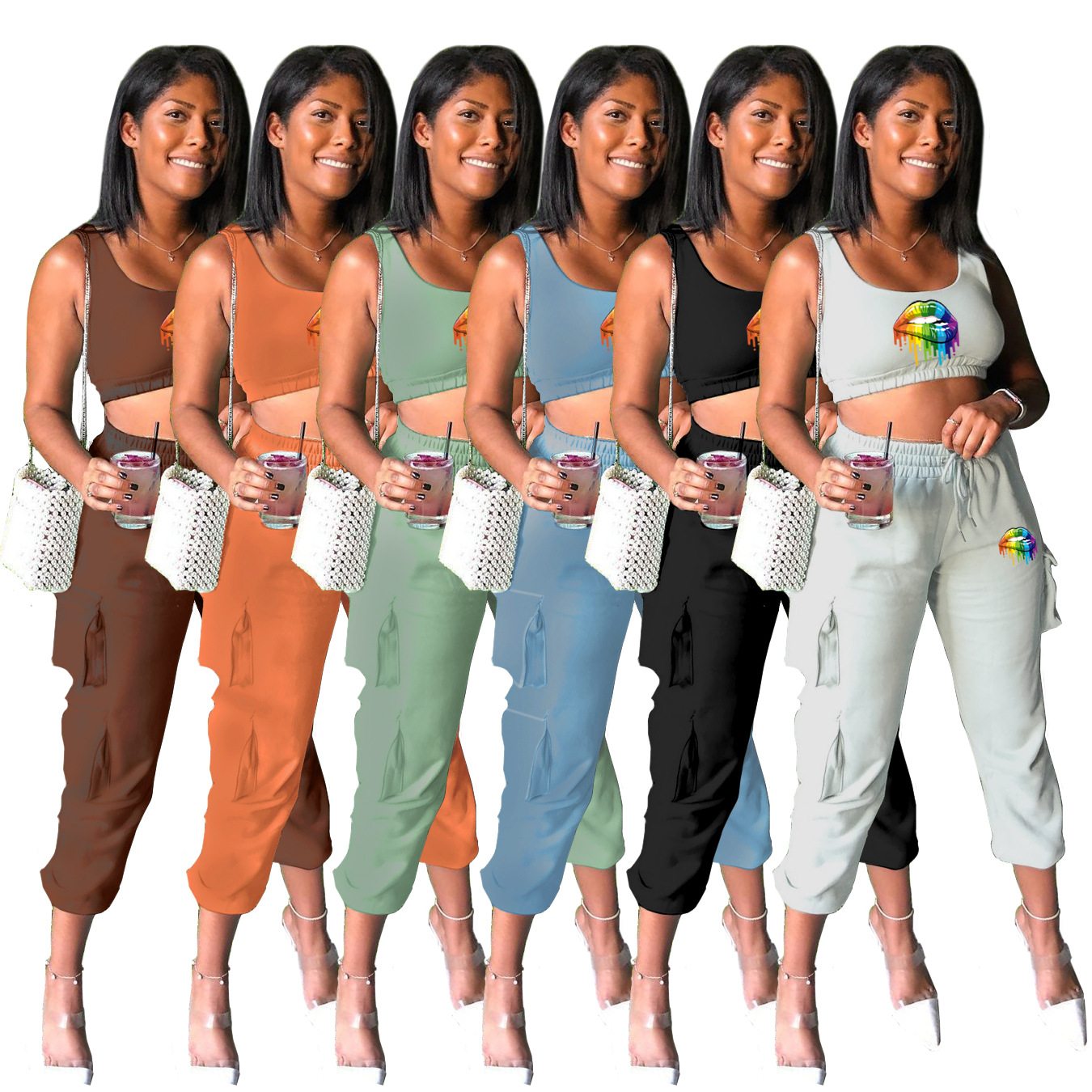 New Combination 2022 Brand Fashion High Quality Women's Clothing Plus Size Yoga Suit Fashion Casual Pants Suit 