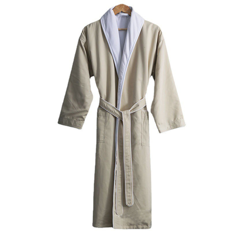 Men's Homewear Couple Nightgown Pajamas Bathrobe Cotton Women's Solid Color Casual House Robe Kimono Designer Vintage Sleepwear 