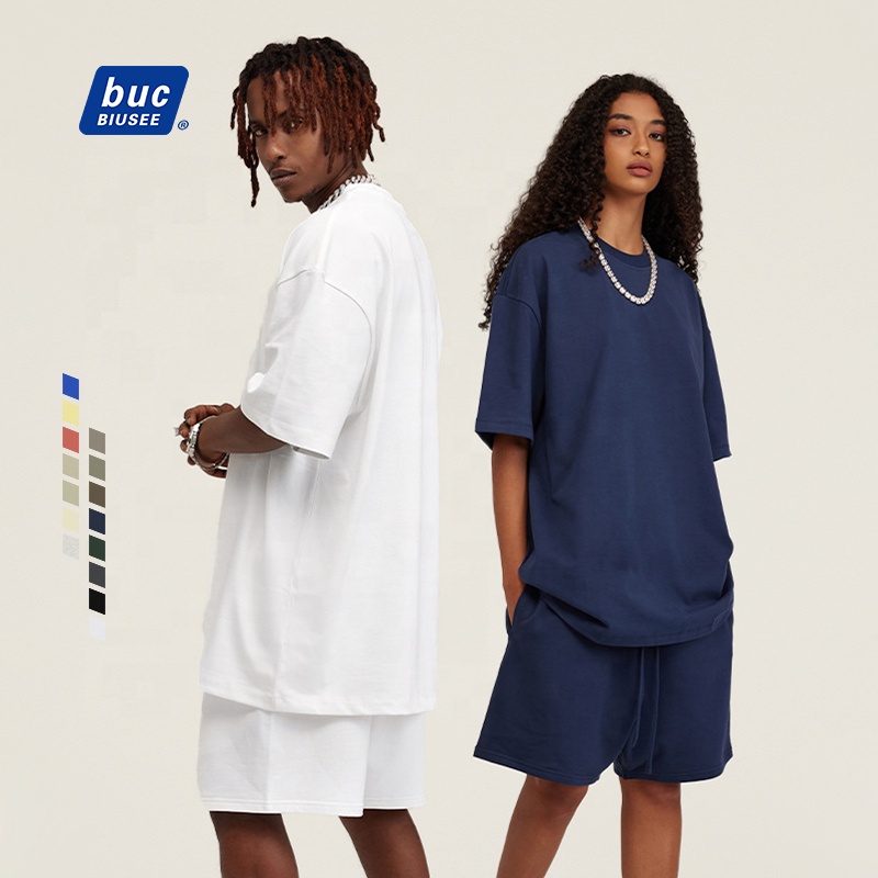 Custom Casual Clothing Manufacturer Summer Two Pieces Short Short Set Men Short 2 Piece Short Set 
