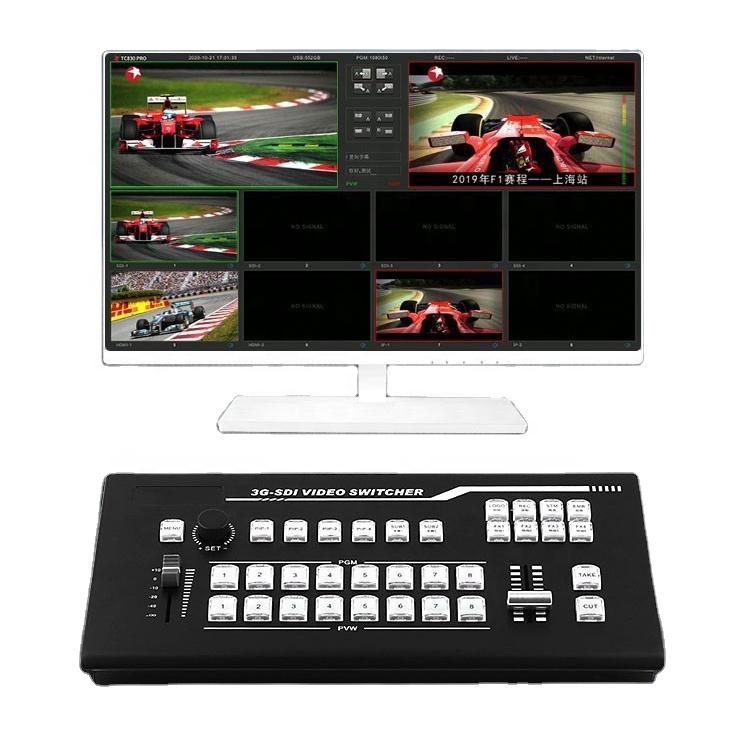 Professional Video Equipment Full Hd Portable 8-channel Hd-sdi Audio Mixer Video Switcher 
