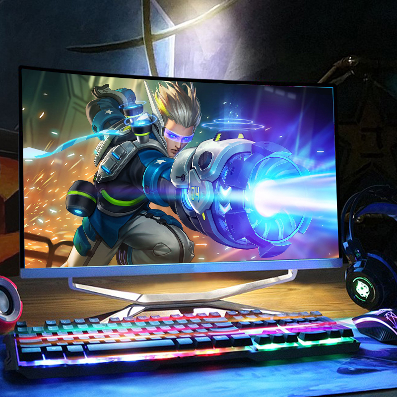 Hot-sale Curved 24/27" Pc Gamer Computadora Full Setup Core I3/i5/i7/i9 Barebone Desktop Computer Gaming Pc All-in-one Computers 