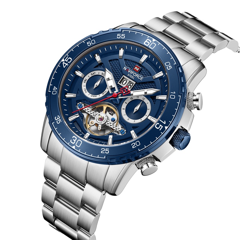 Top Brand Naviforce New Men's Mechanical Watch Luxury Automatic Wristwatch 10atm Waterproof Stainless Steel Watches For Men 