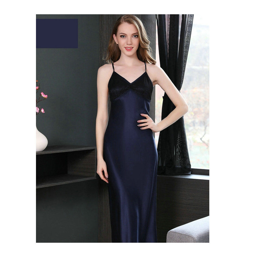 Long Sleepwear Silk Dress 