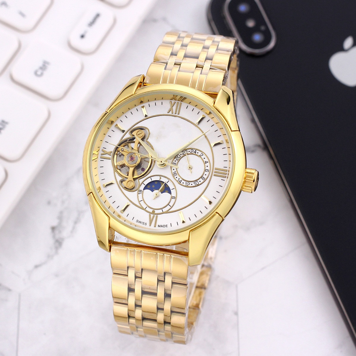 Brand New Men's Mechanical Watch 904l Wrist Band Quality Factory Direct Sales 