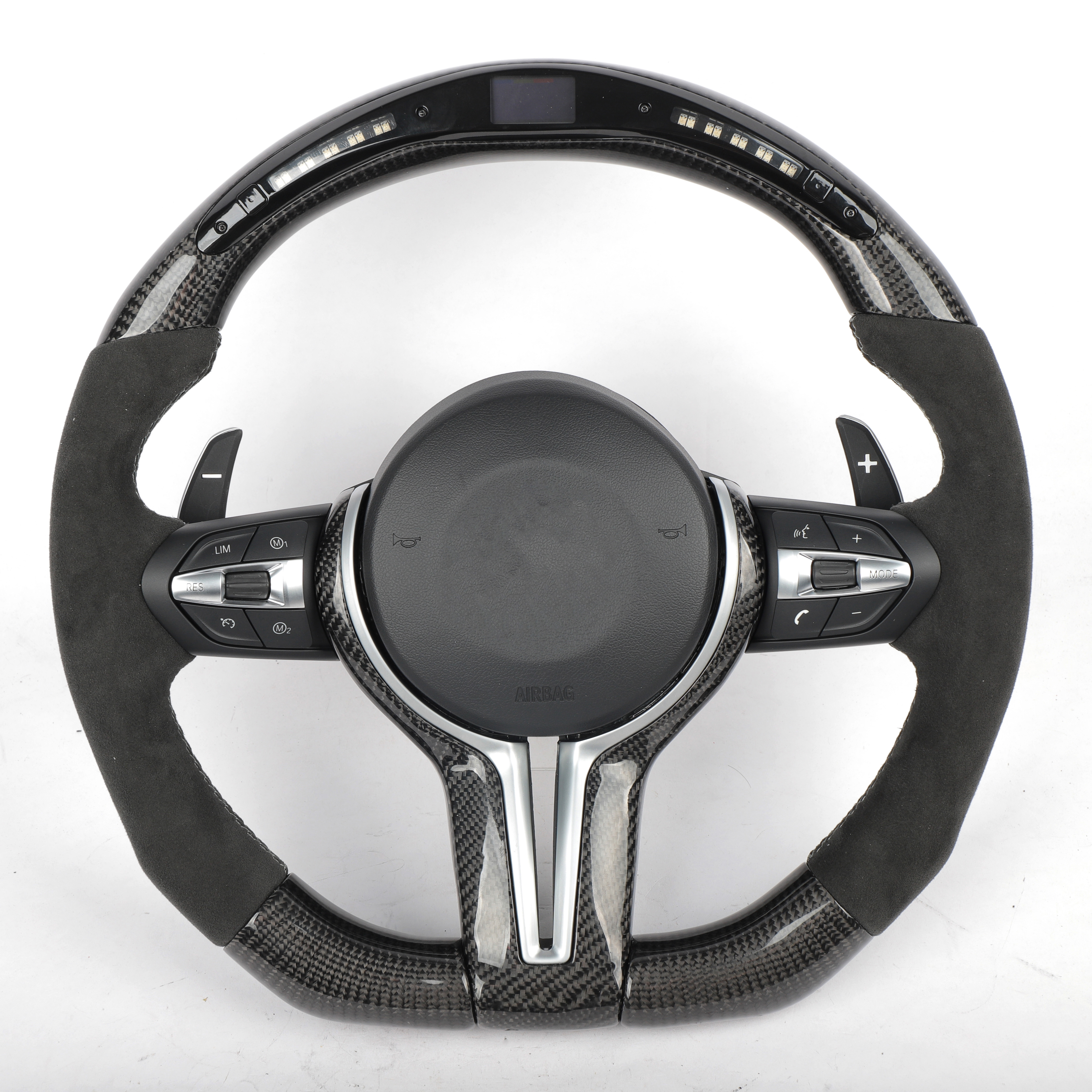 Fit For Bmw M2 M3 M4 M5 F18 F10 F15 F16 F20 F22 F30 F32 F36 F40 F80 F90 M Performance Carbon Fiber Led Car Steering Wheel 