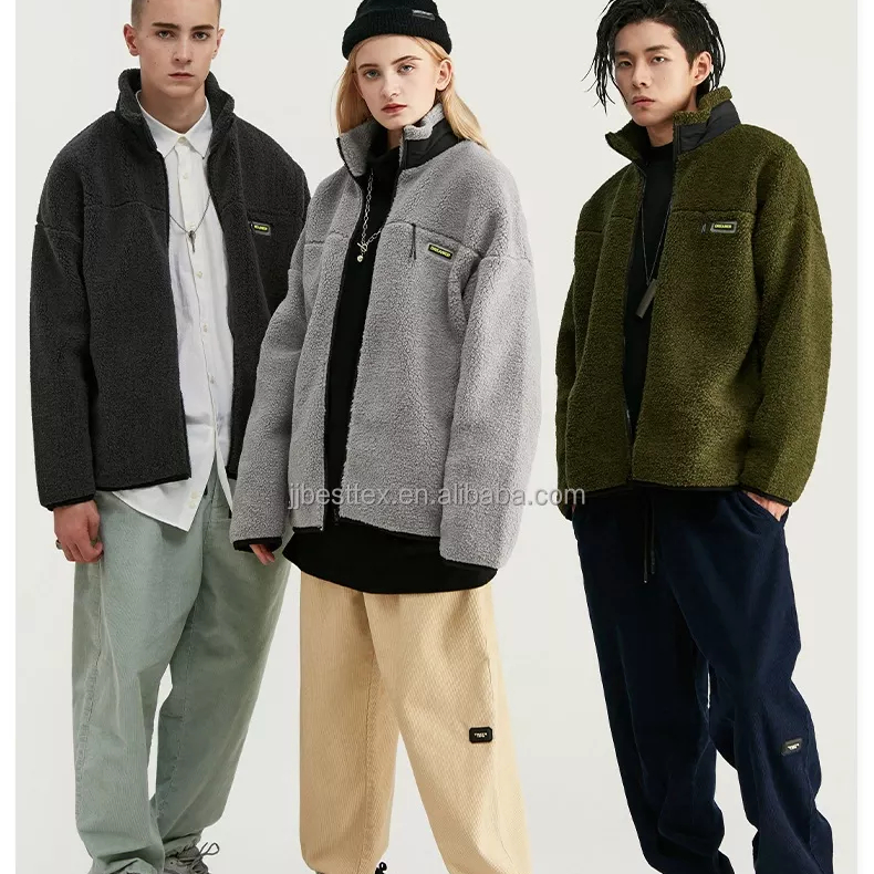 Men's Jackets Cold Winter Streetwear Amazon Hot Sale Retro American Lamb Wool Jacket Men And Woman Jacket Winter Casual 