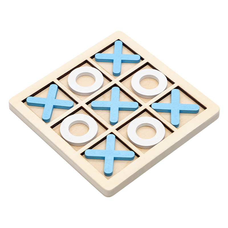 Kids Early Educational Toys Ooxx Wood Tic Tac Toe Wooden Toys 