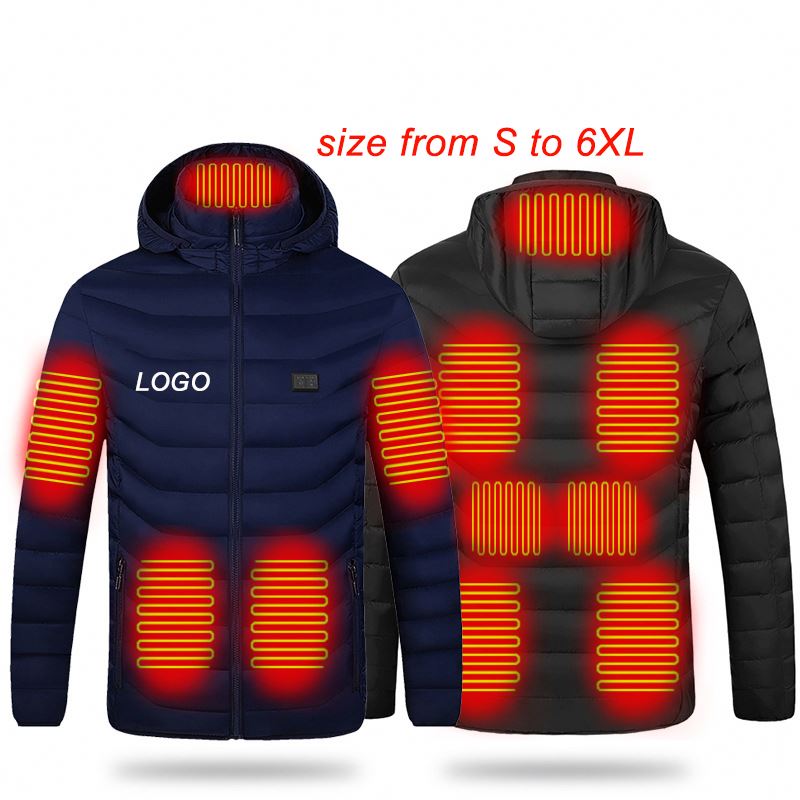 Heating Padded Jacket 5v Winter Mens Puffer Down Coat Heater Plus Size Heating Cold Thermal Jacket Electric Jacket 