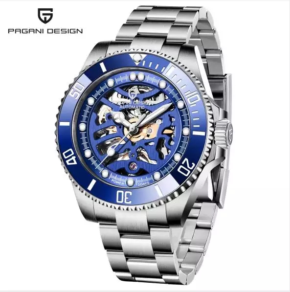 Pagani Design 1659 Business Mechanical Wristwatch Men Skeleton Custom Logo Hollow Out Watches Automatic Men Luxury 