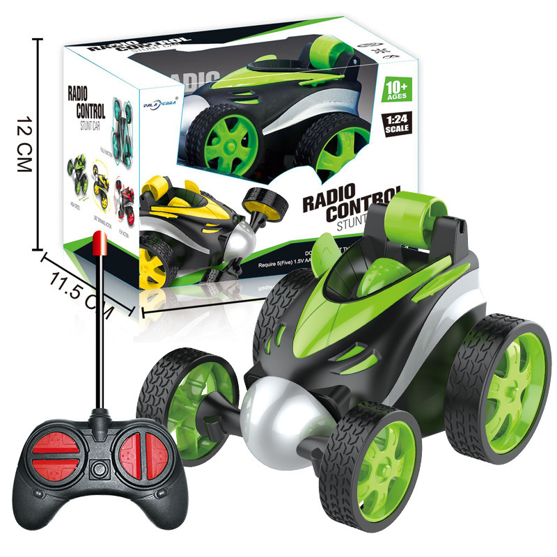Children's Toy Electric Remote Control Dump Truck Stunt Car Toy 360 Degree Rolling Stunt Double-sided Car For Kids 