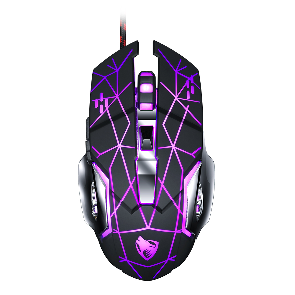 Hot Sale Computer Accessories Optical 6d Usb Wired Mouse V6 For Office Computer Laptop 