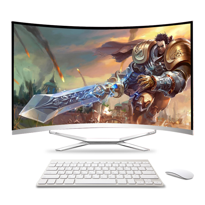 Cheap All In One Pc Curved Screen 27 Inch Monoblock Office All In One Desktop Computer Core I3 I5 I7 Cpu Curved Screen Computer